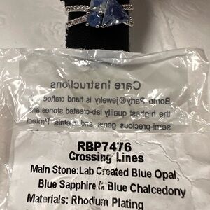 Elegant Blue Sapphire and Opal Ring